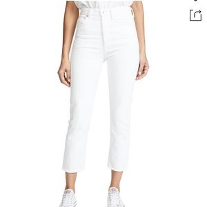 Agolde Nico hi rise slim raw hem button fly 28